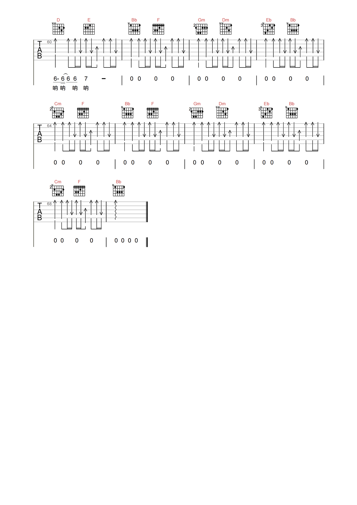 最初的梦想吉他谱,C调原版六歌曲,C调简单指弹教学简谱,4张六线谱图片- 吉他简谱- 吉他世界